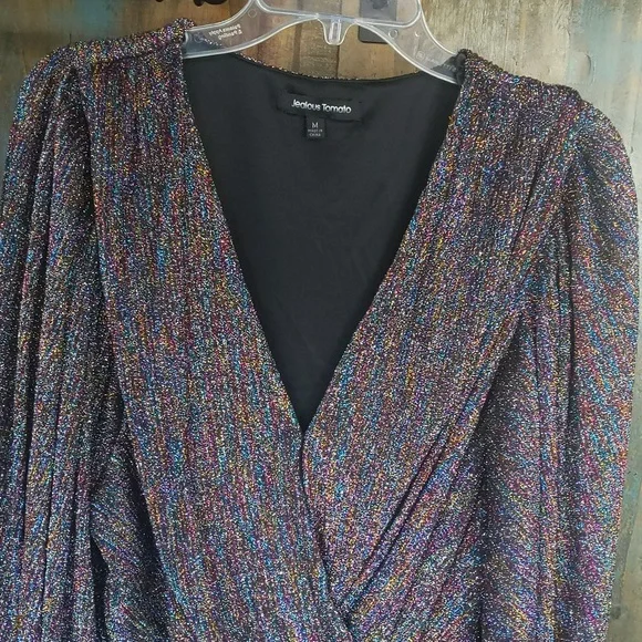 Jealous Tomato Metallic Rainbow Simmer Bodysuit - Women's Medium - Picture 2 of 6